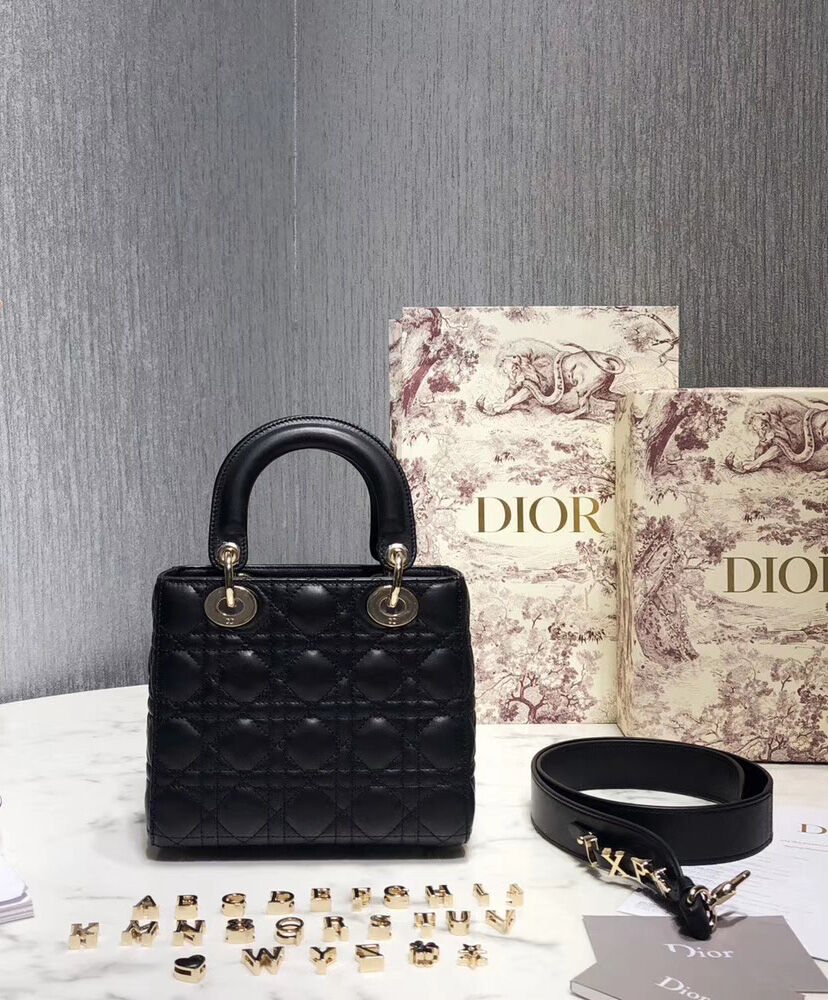 Christian Dior Lady Dior My Abcdior Bag Black